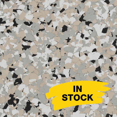 Cabin Fever flake floor color swatch